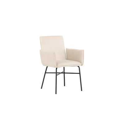Langsey 48cm H Polyester Upholstered Armchair in Beige