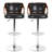 Calcidon Swivel Upholstered Adjustable Height Counter Stool with Metal Frame-685812642