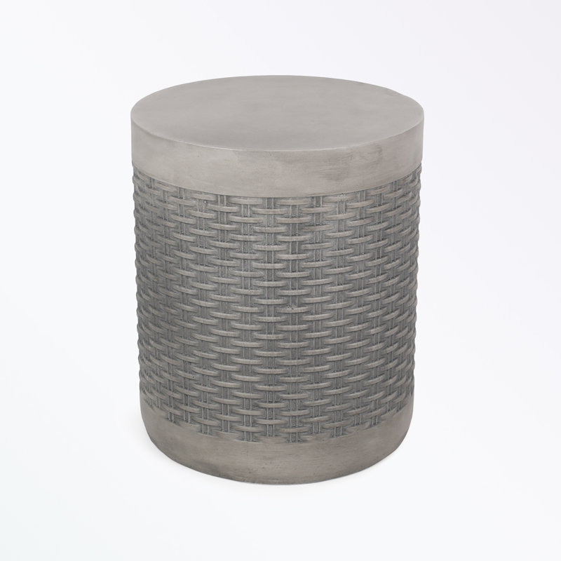Outdoor round shape Concrete Side Table with sturdy base
