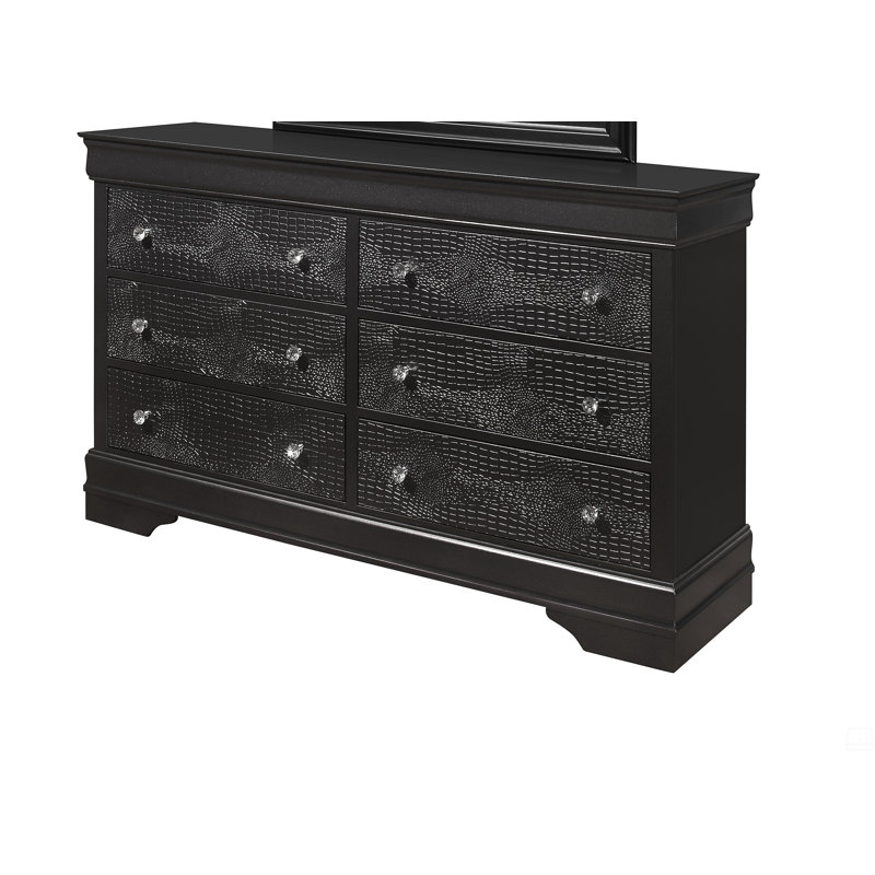 Shaker Crocodile Metallic Dresser, Grey