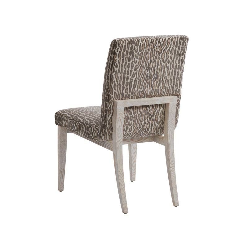 Carmel 19'' H Fabric Upholstered Side Chair, Brown
