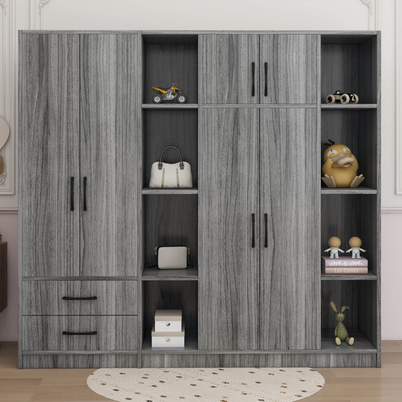 Armoire 6 tiroirs avec tiroirs, Grey