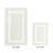 Broshous Premium 100% Cotton 2370 GSM 2-Piece Bath Rug Set, Ultra Plush Tufted Bathroom Mats, Super Absorbent OEKO-TEX® Certified, Reversible, Machine Washable, Spa-Like Comfort, Ivory/White-542315528-601390767