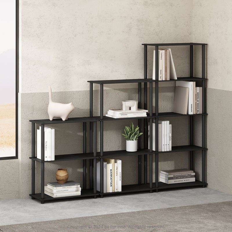 Creekside Plastic Etagere Bookcase, Americano, (5 Shelves) 57.4" H x 23.6" W x 11.6" D