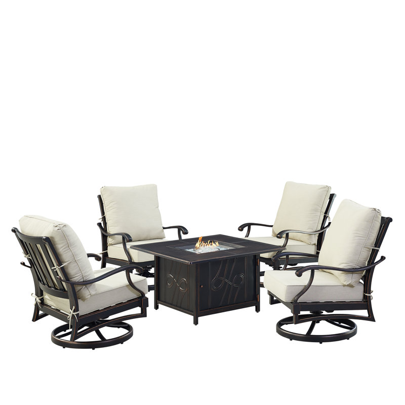 Makalah Outdoor 5 - Piece Conversation Set, Light Gray