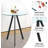 Modern 31.5'' Glass Round Bar Table with Stools Set, High Top Pub Table & 360° Swivel Linen Bar Stool-1791119468-1791119471-1791119377