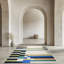 Tapis transitionnel moderne en laine tissé à plat multicolore Dymon-1776988123