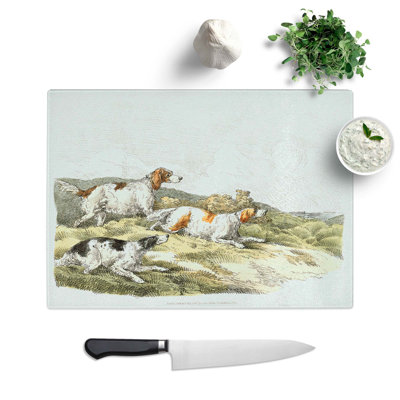 Tempered Glass The Running Hounds by Henry Alken Chopping Board