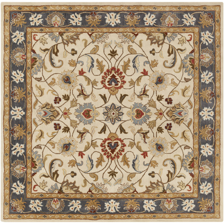 BuckHill Oriental Hand-Tufted Wool Tan Area Rug