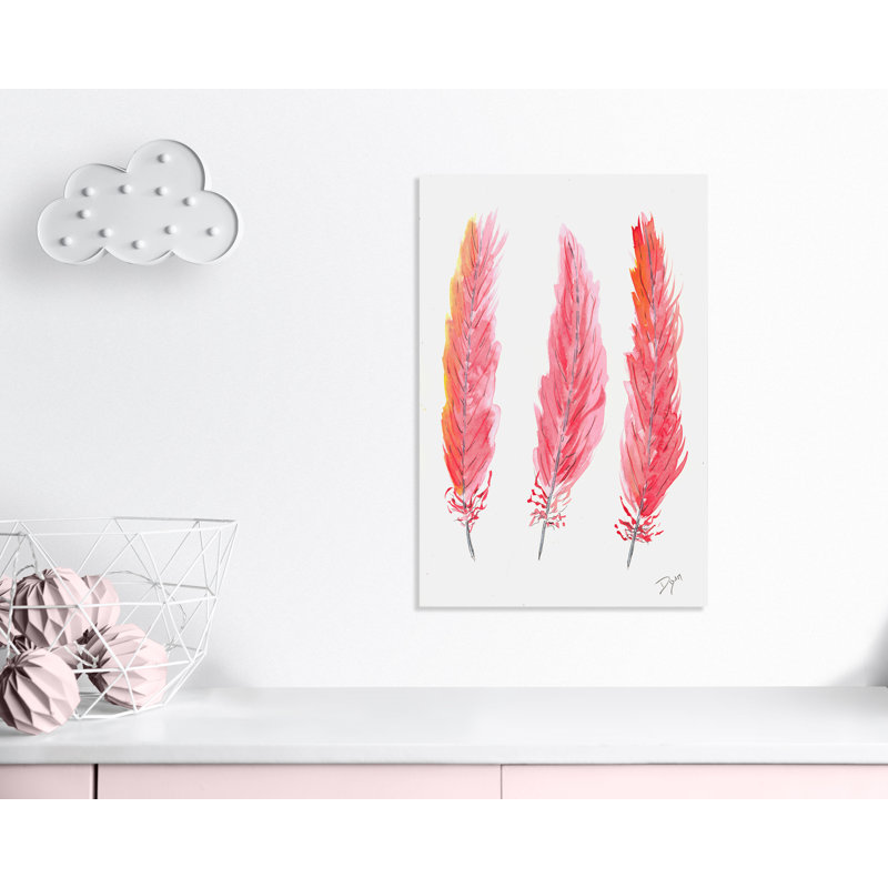 Plumes juvéniles, art sur toile, H 36 po x l 24 po x P 1,5 po