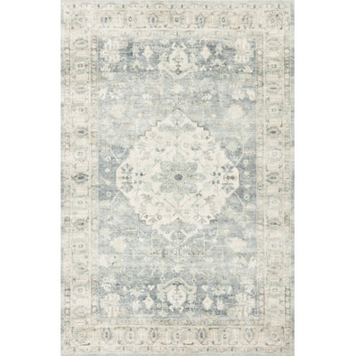 Tapis oriental denim / brouillard Sera