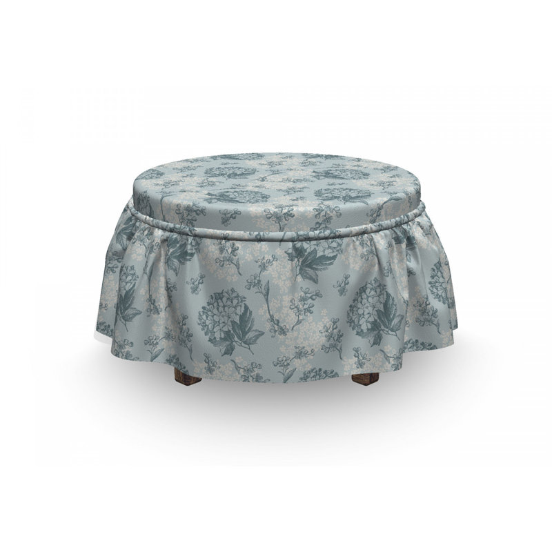 Housse pour repose-pieds plantes romantique