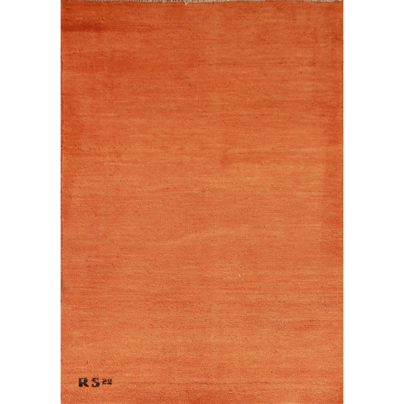 Tapis décoratif moderne orange Gabbeh 3 x 4