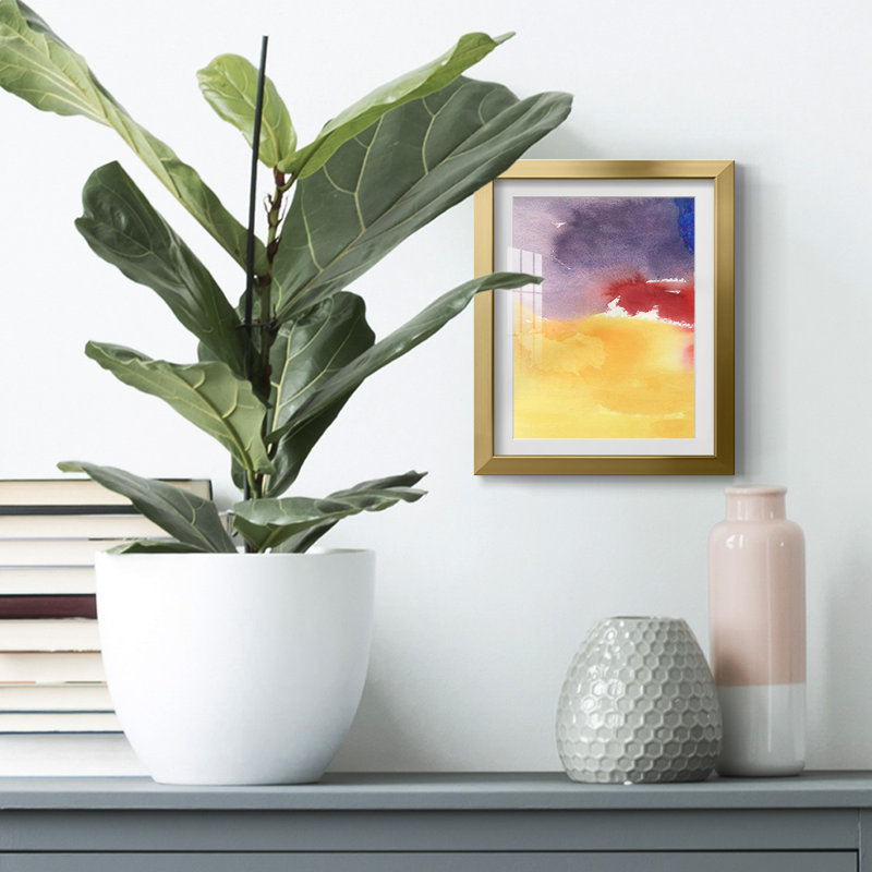 Golden Sunset II -Framed Print, 28.5" H x 20.5" W, Gold