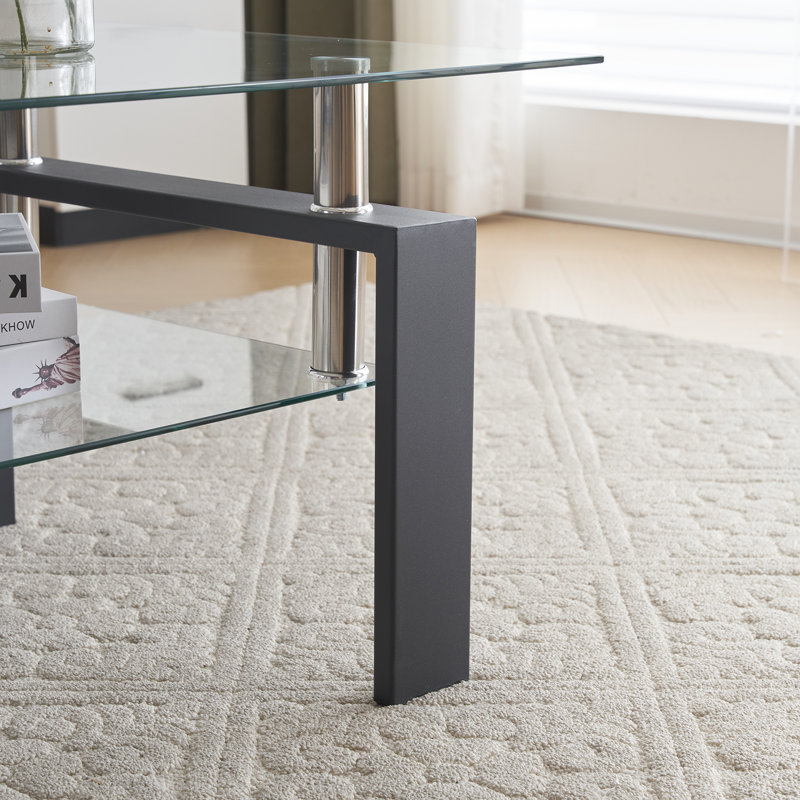 Aubai Glass Top Single Coffee Table