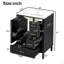 Meuble-lavabo moderne de 24 po avec lavabo en céramique, porte à fermeture en douceur, 3 poignées de tiroir et support de porte pour un rangement peu encombrant-126278417