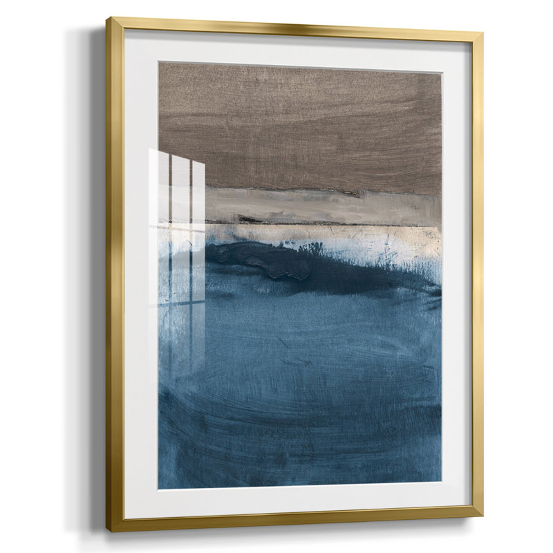 «Blush Sunrise I», reproduction encadrée, Blanc, Papier avec cadre doré