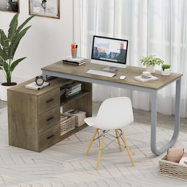 Latitude Run® Reversible L-Shape Desk & Reviews | Wayfair