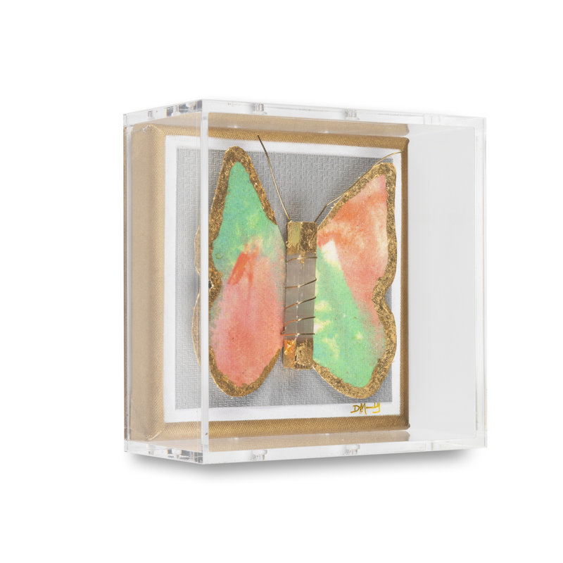 Acrylic 3-D Art Butterfly Shadowbox, Preppy