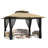 11X11 Gazebo, Outdoor Patio Gazebo With Mosquito Netting, Double Roof Metal Gazebo, Canopy For Backyard Covered Patio, Heavy Duty Gazebo Outdoor For Garden Deck Lawn, Black / Gray / Khaki / Navy Blue-124949854-126133270