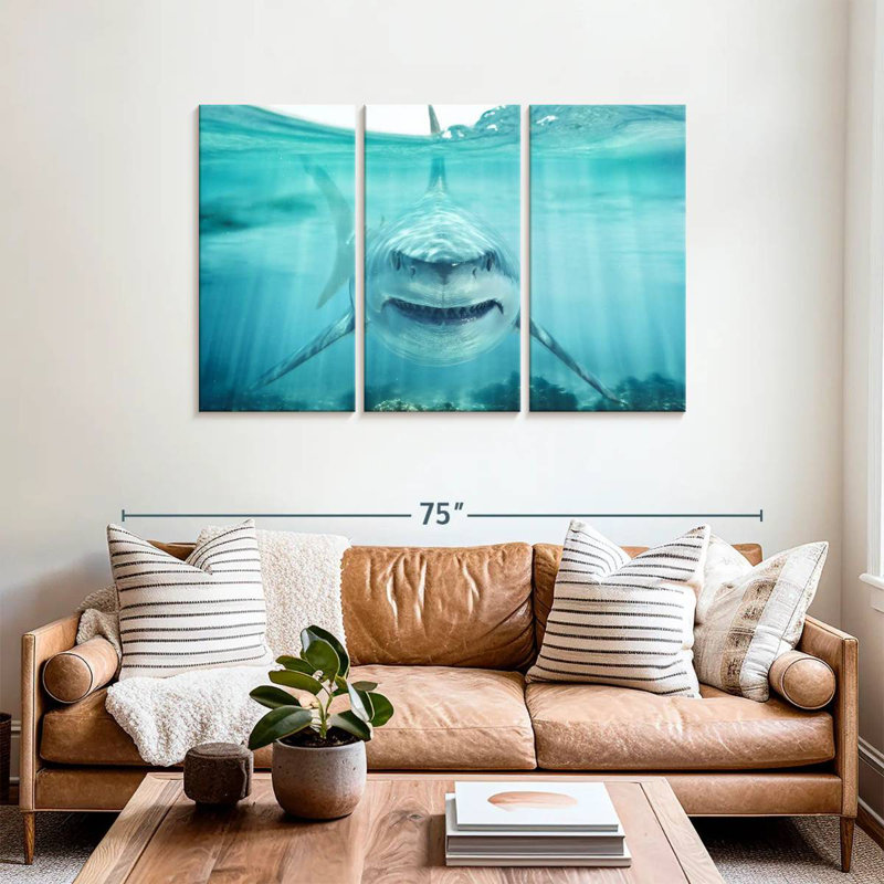Predatory White Shark, 36" H x 57" W