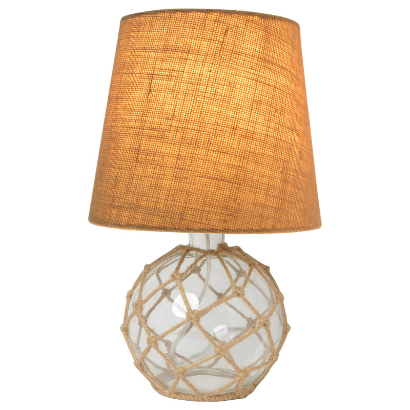  Lampe de table Buoy Rope Nautical, Blanc, Brun