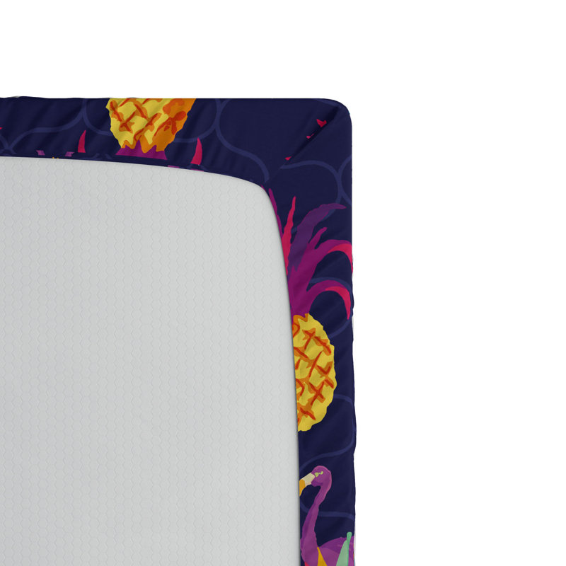 Microfiber Floral Fitted Sheet, Twin Fitted Sheet