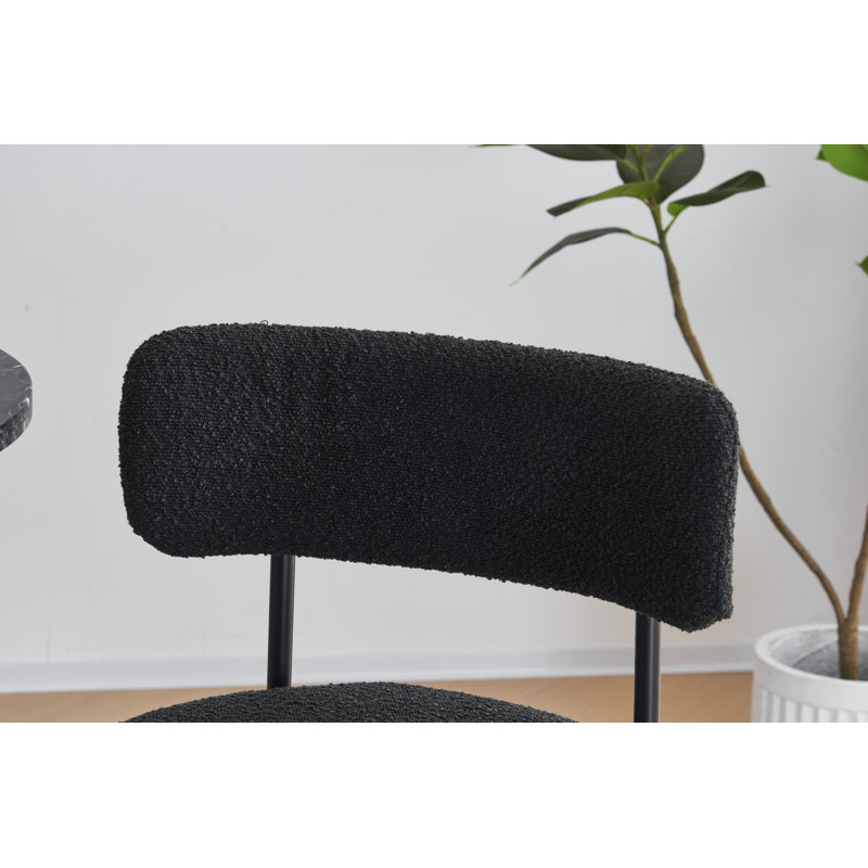 Wascar Boucle Dining Chair, Black
