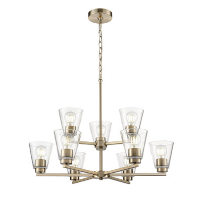 Lustre 9 lumières 28,5 "Swanson - or moderne