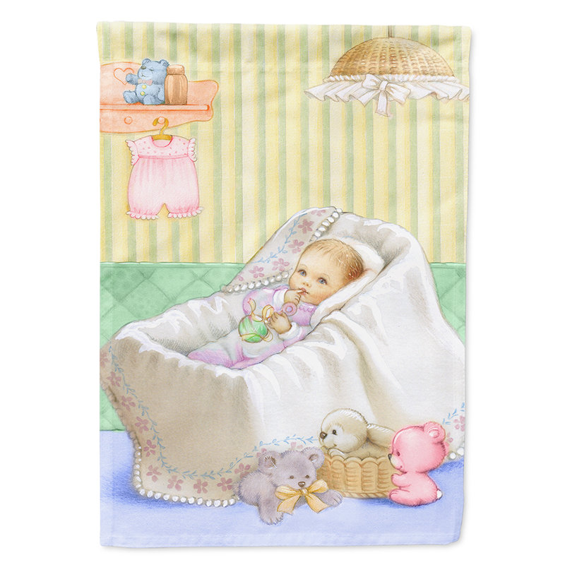 Drapeau de jardin New Baby in Crib, H 28 po x l 40 po