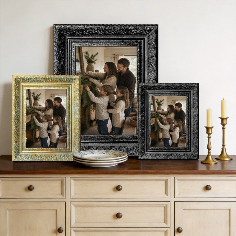 Cadre photo noir 1PC pour photos et tablettes 5 "x 7", Black, 1, 5" W x 7" H