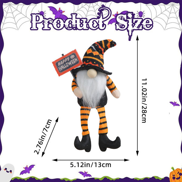 Witch Frame Face Less The Holiday Aisle® Faceless Witch Doll With Broom And Striped Hat ...