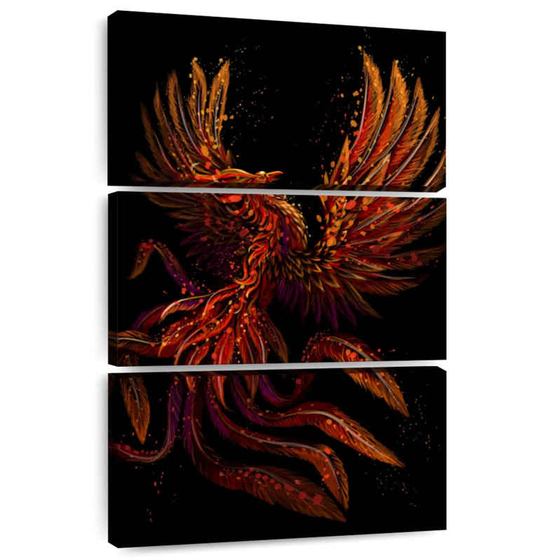 Brampt Mystical Phoenix, 57" H x 36" W