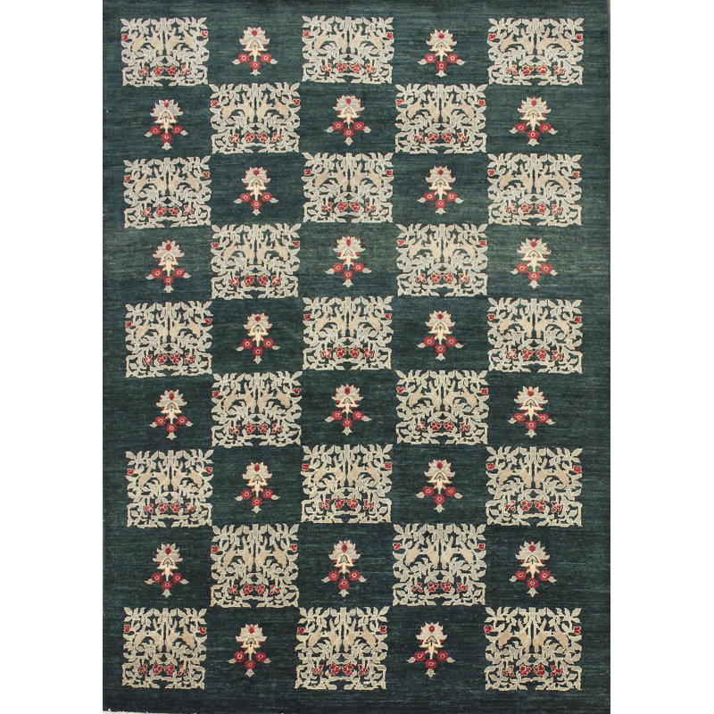 Matlock One-of-a-Kind 6' X 9' Wool Area Rug in Green