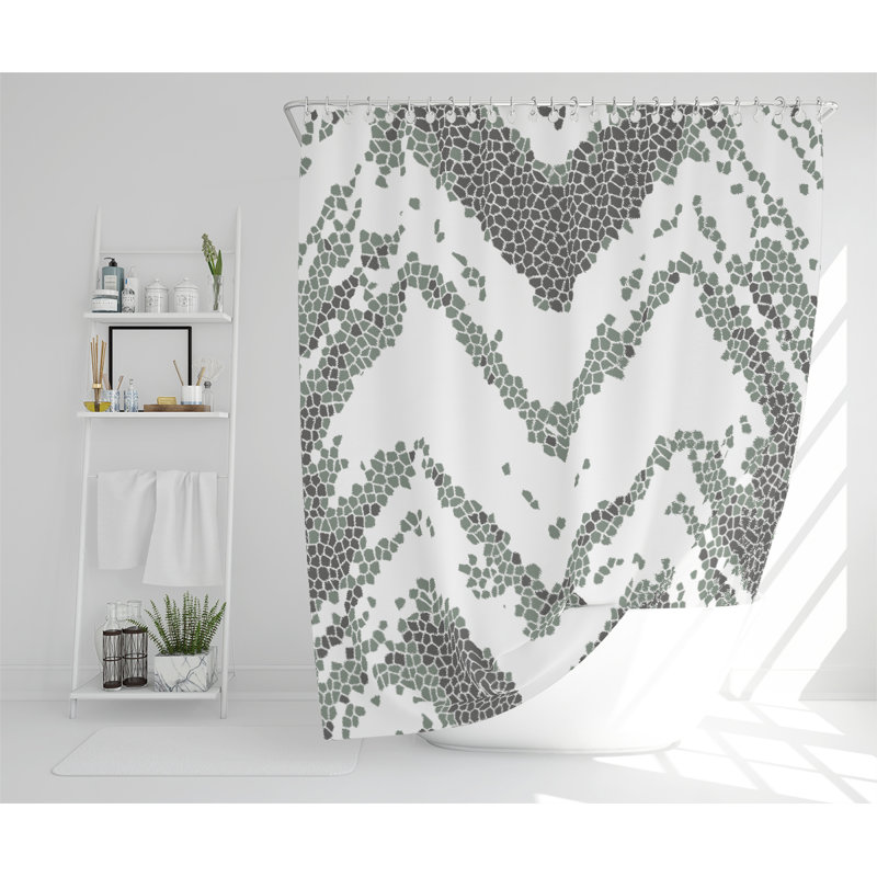 Grunge Lines Designer Shower Curtain