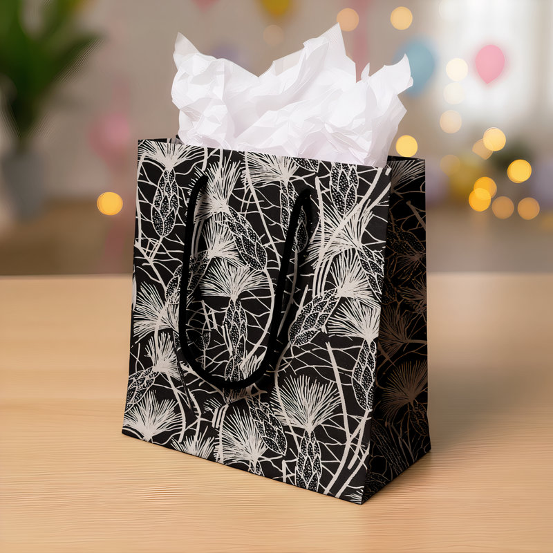 Recycled Cotton Gift Bags, Black