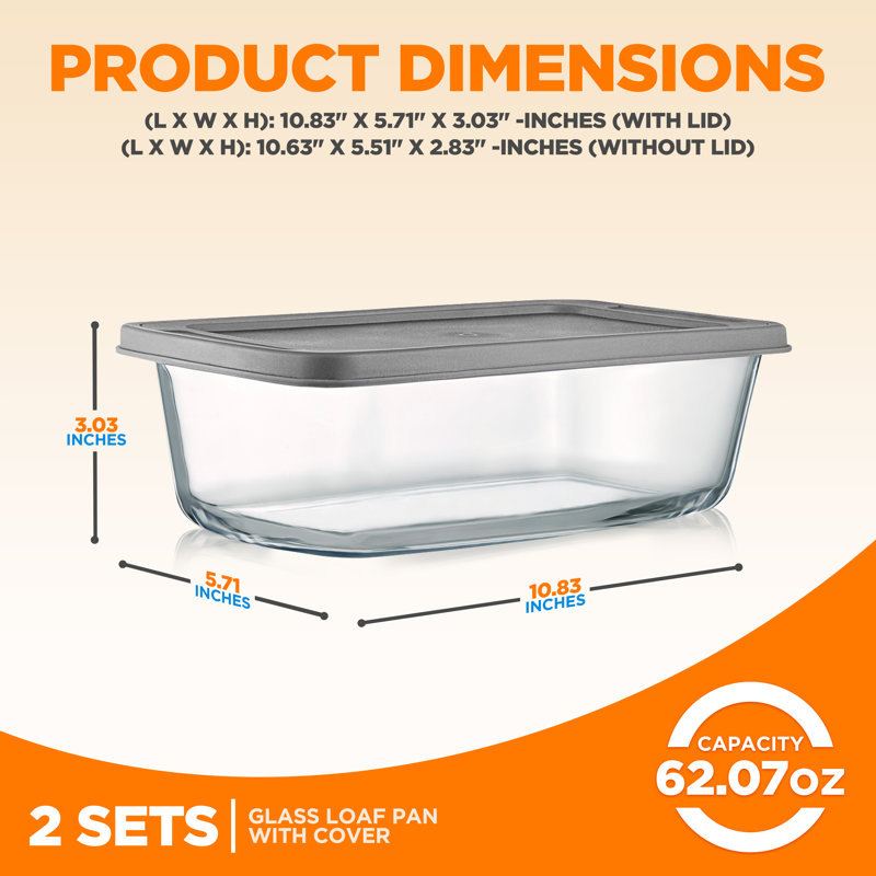 Almetter 62,07 oz. Contenant alimentaire empilable