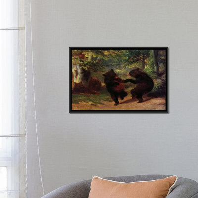 Dancing Bears Painting Print on Canvas