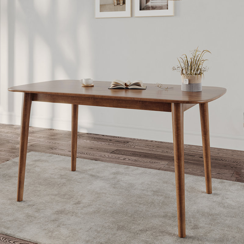 Table de salle à manger en bois d'hévéa massif 59 po Gerkin