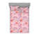 Ambesonne Fitted Sheet & Shams 3 Pcs Retro Botany Exotic Leaves Calking Pale Rust Seafoam Emerald