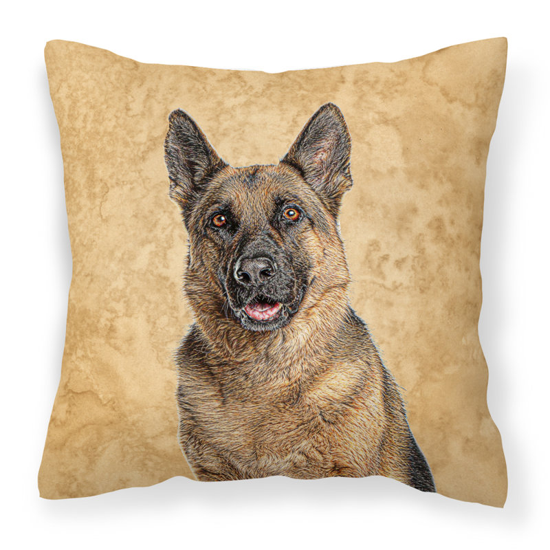 Coussin intérieur/extérieur allemand berger, H 18 po x l 18 po x P 5,5 po