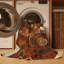 Machine Washable Parkwoods Rustic Vintage Look Rug in Brown – LightBrown Binding-24003712