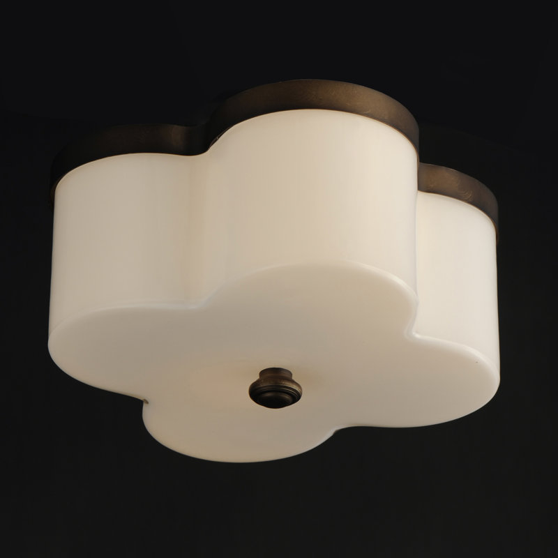 Clover-Flush Mount, Antique Bronze