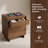3-Drawer Nightstand with Charging Station, Modern Textured Bedside Table-860508918