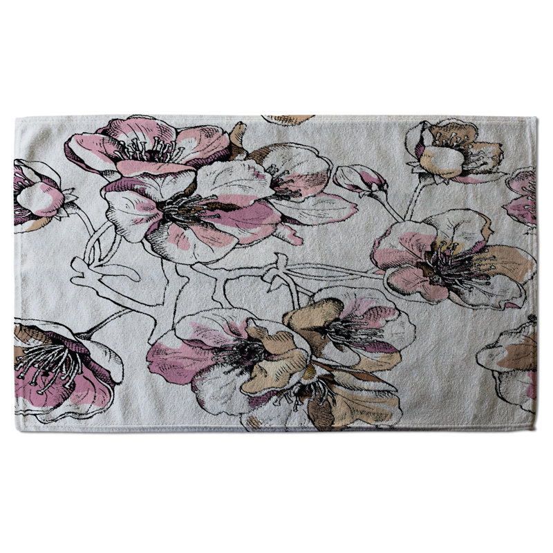 Cotton Floral Waffle Kitchen Towel