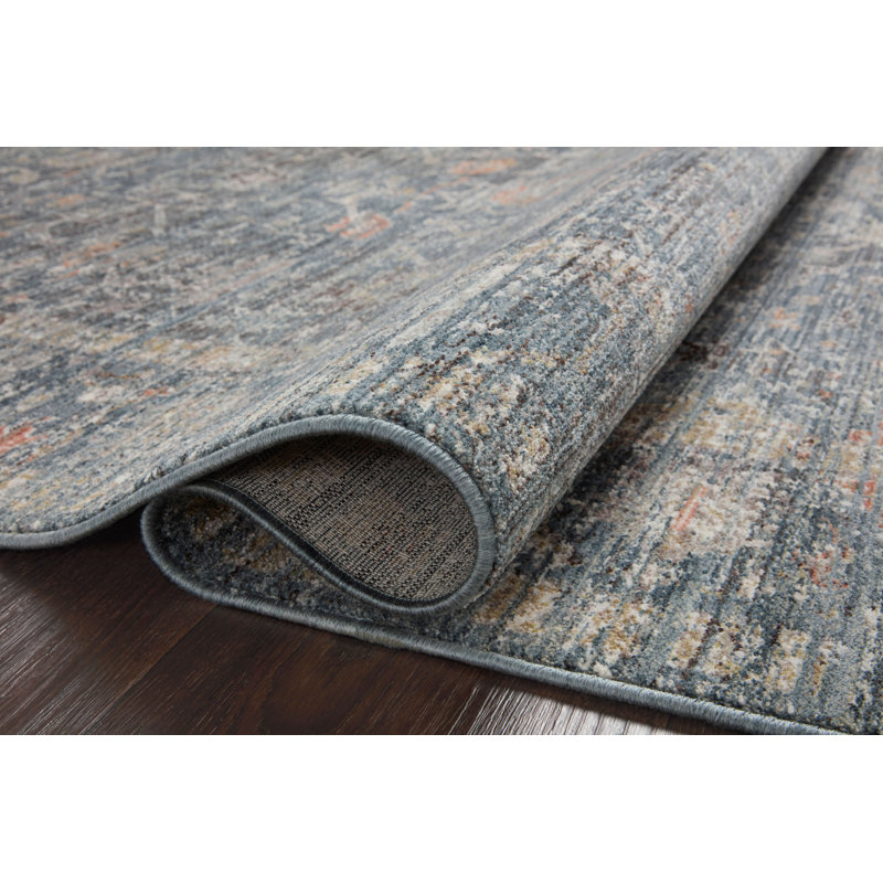 Magnolia Home by Joanna Gaines x Loloi Millie Denim / Multi Area Rug, Square 1'6"
