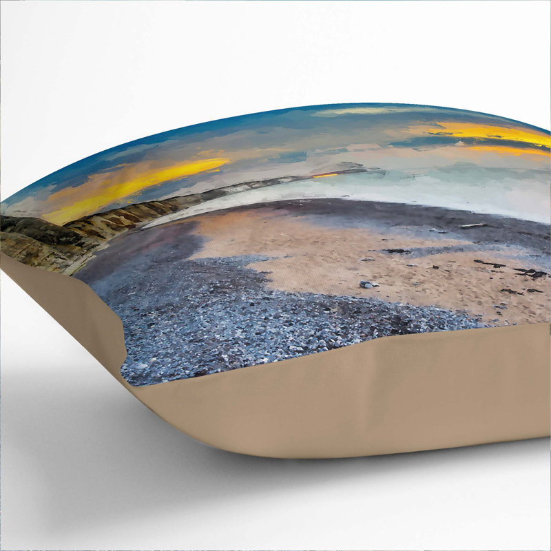 Square Throw Cushion, Stone, 40cm H x 40cm W x 15cm D