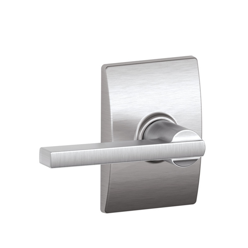 Latitude Passage Door Lever with Century Rosette, Satin Chrome