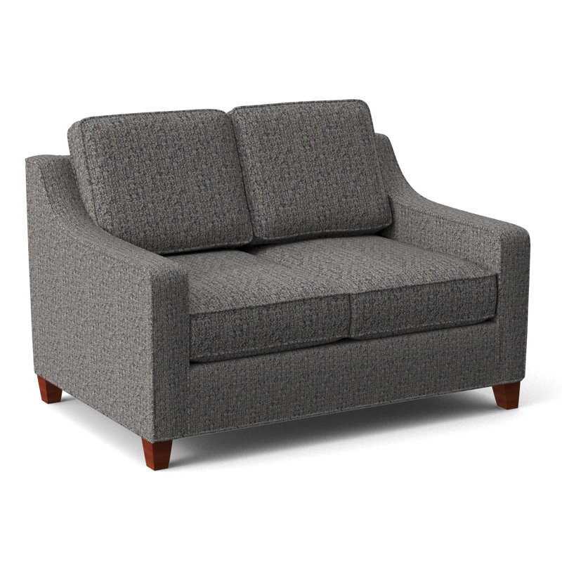 Clark 54" Square Arm Sofa Bed, BM Cherry, Herring Cove Aquamarine