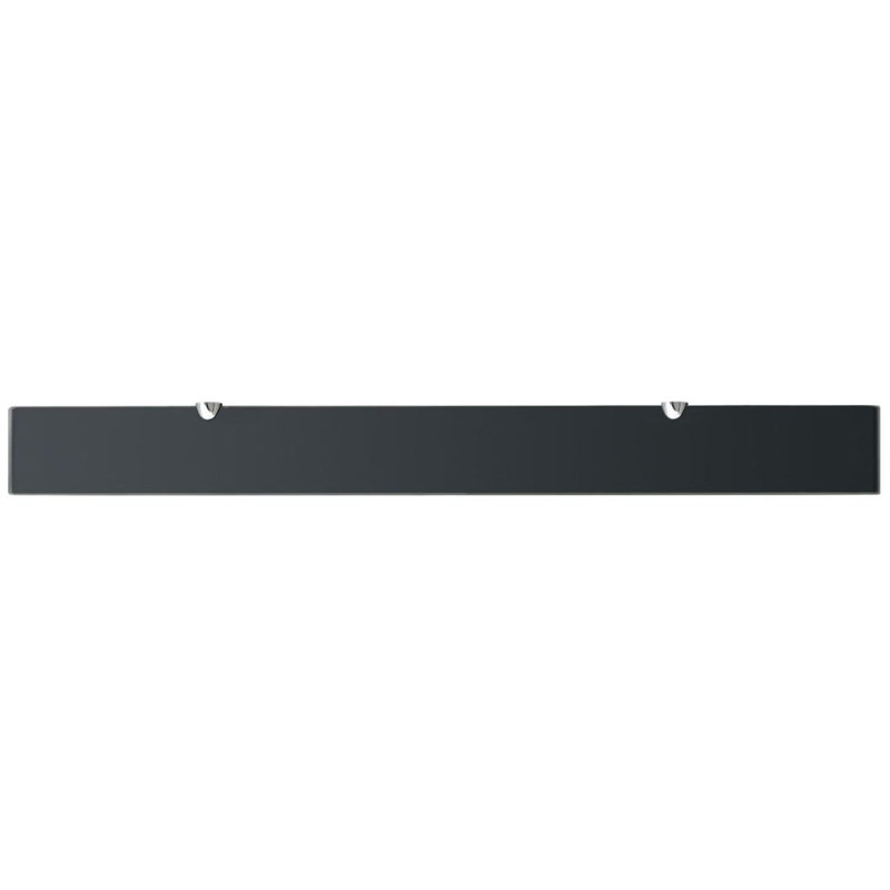 Glass Floating Shelf, Black, 0.8cm H x 100cm W x 10cm D